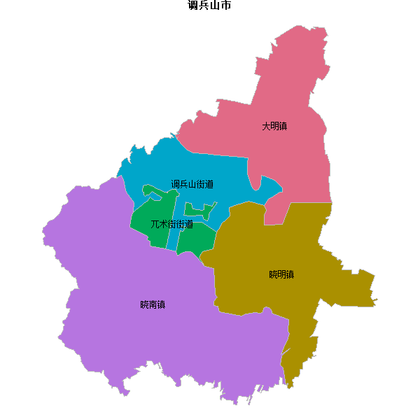 调兵山市乡镇地图shp数据WGS84坐标系.shp