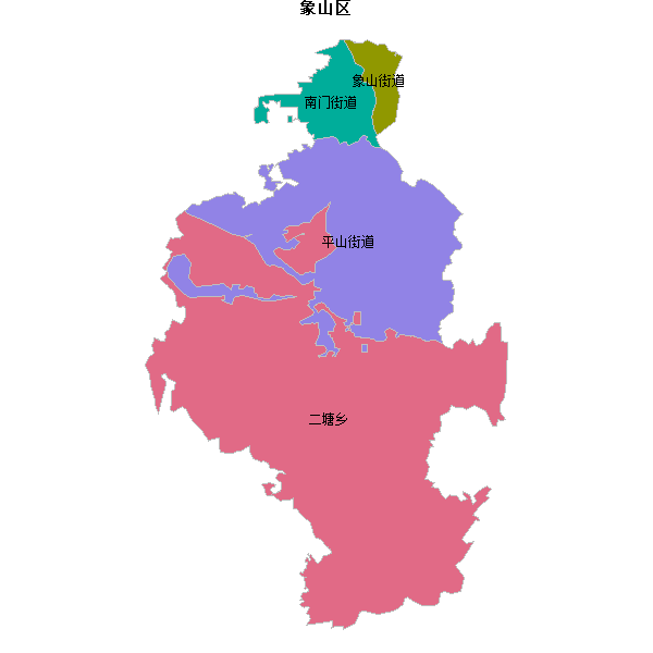 象山区乡镇地图shp数据WGS84坐标系.shp
