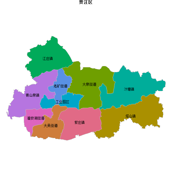 贾汪区乡镇地图shp数据WGS84坐标系.shp