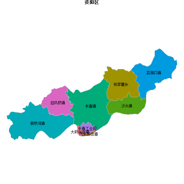 资阳区乡镇地图JSON数据WGS84坐标系.json