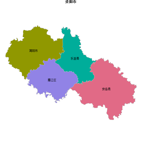 资阳市地图shp数据WGS84坐标系.shp