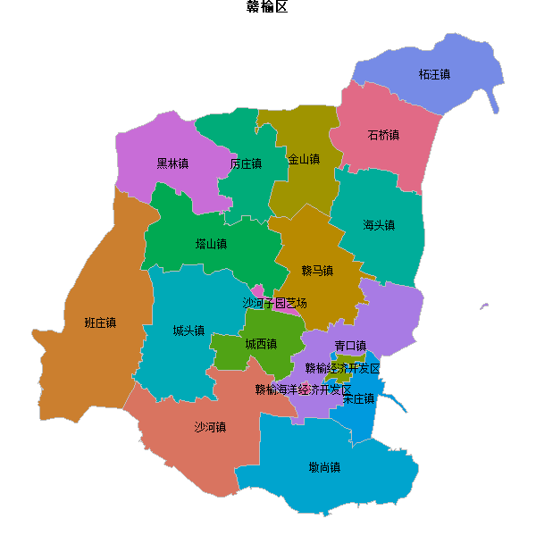 赣榆区乡镇地图shp数据WGS84坐标系.shp