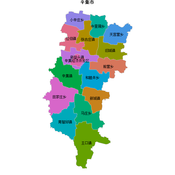 辛集市乡镇地图shp数据WGS84坐标系.shp