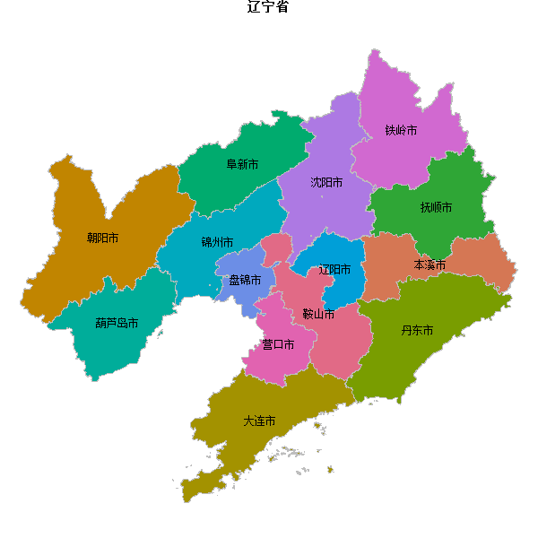 辽宁省地图shp数据WGS84坐标系.shp