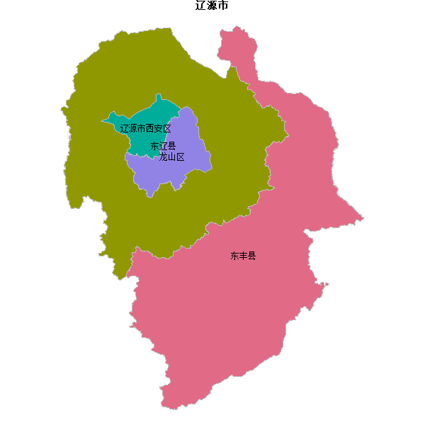 辽源市地图shp数据WGS84坐标系.shp