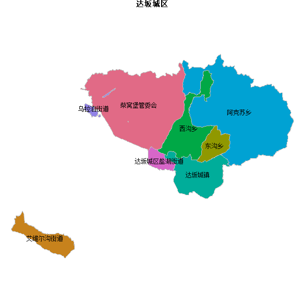 达坂城区乡镇地图ppt数据WGS84坐标系.ppt