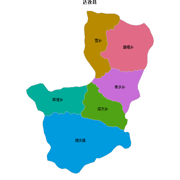 达孜县乡镇地图shp数据WGS84坐标系.shp