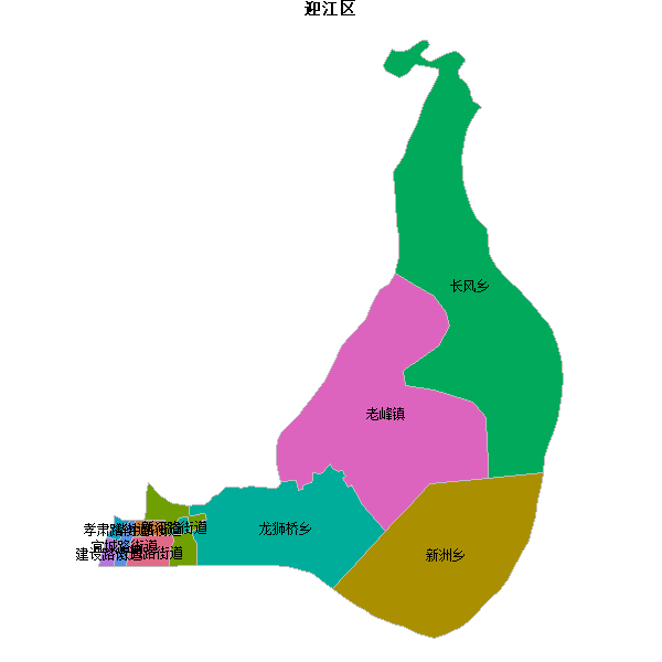 迎江区乡镇地图shp数据WGS84坐标系.shp