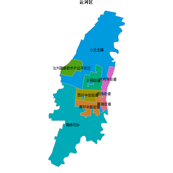 运河区乡镇地图shp数据WGS84坐标系.shp