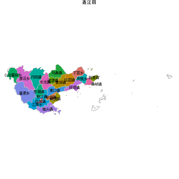 连江县乡镇地图shp数据WGS84坐标系.shp