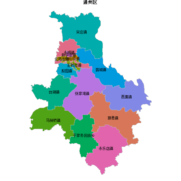 通州区乡镇地图KML数据WGS84坐标系.KML