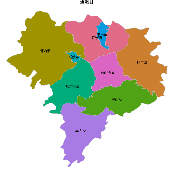 通海县乡镇地图JSON数据WGS84坐标系.json