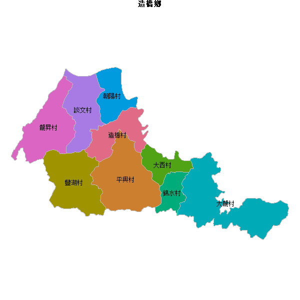 造橋鄉乡镇地图shp数据WGS84坐标系.shp