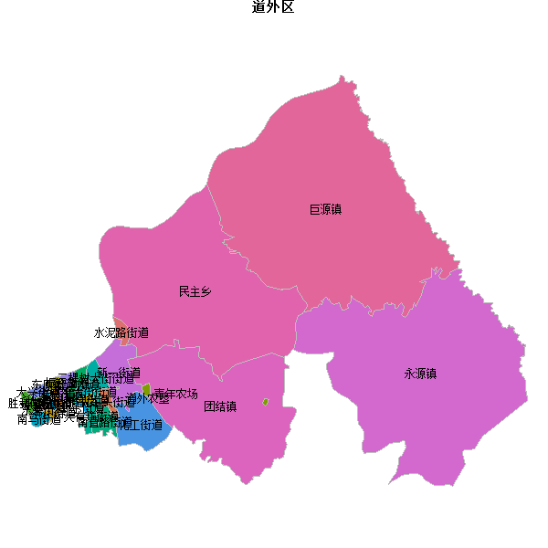 道外区乡镇地图shp数据WGS84坐标系.shp