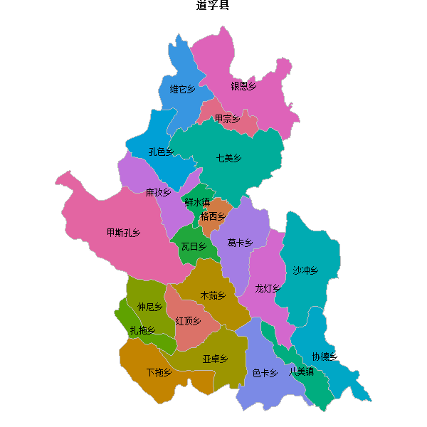 道孚县乡镇地图shp数据WGS84坐标系.shp