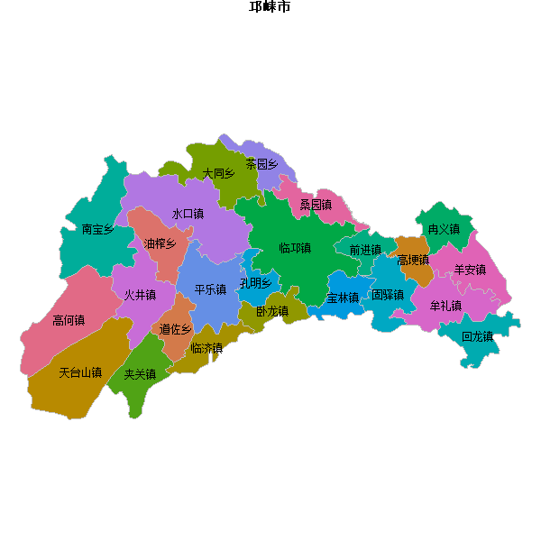 邛崃市乡镇地图shp数据WGS84坐标系.shp