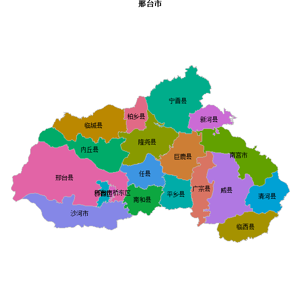 邢台市地图shp数据WGS84坐标系.shp