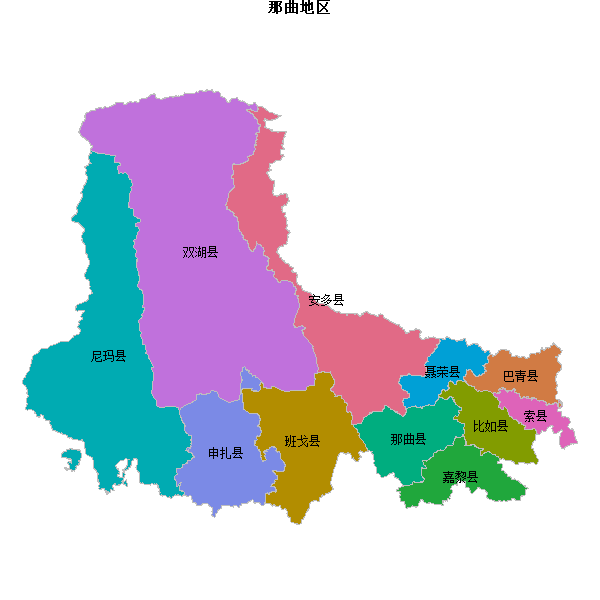 那曲地区地图shp数据WGS84坐标系.shp