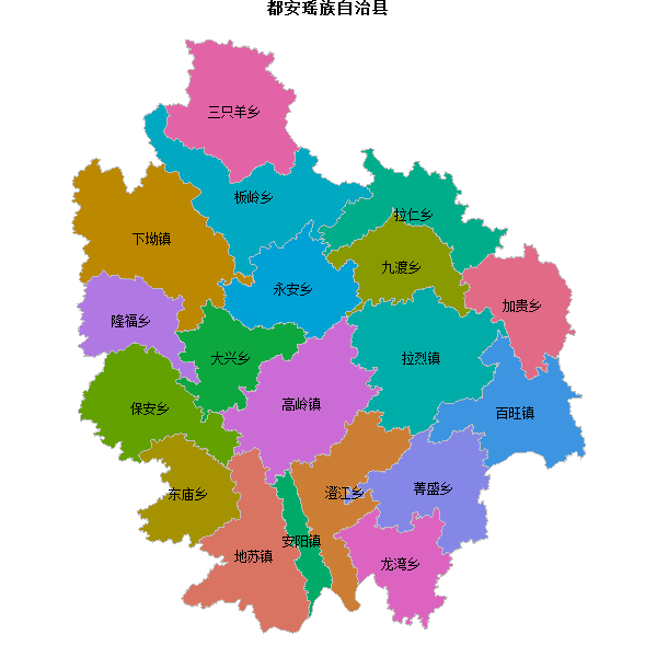 都安瑶族自治县乡镇地图shp数据WGS84坐标系.shp