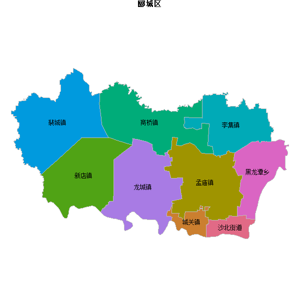 郾城区乡镇地图shp数据WGS84坐标系.shp