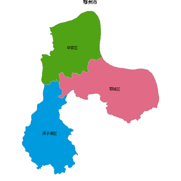 鄂州市地图shp数据WGS84坐标系.shp