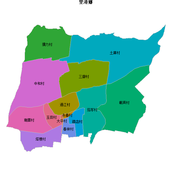 里港鄉乡镇地图shp数据WGS84坐标系.shp