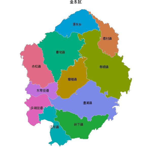 金东区乡镇地图shp数据WGS84坐标系.shp