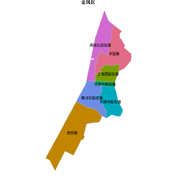 金凤区乡镇地图shp数据WGS84坐标系.shp