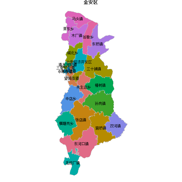 金安区乡镇地图shp数据WGS84坐标系.shp