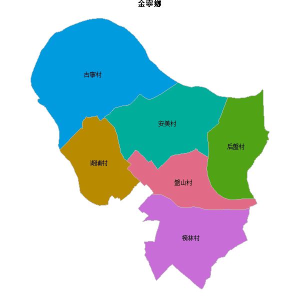 金寧鄉乡镇地图shp数据WGS84坐标系.shp