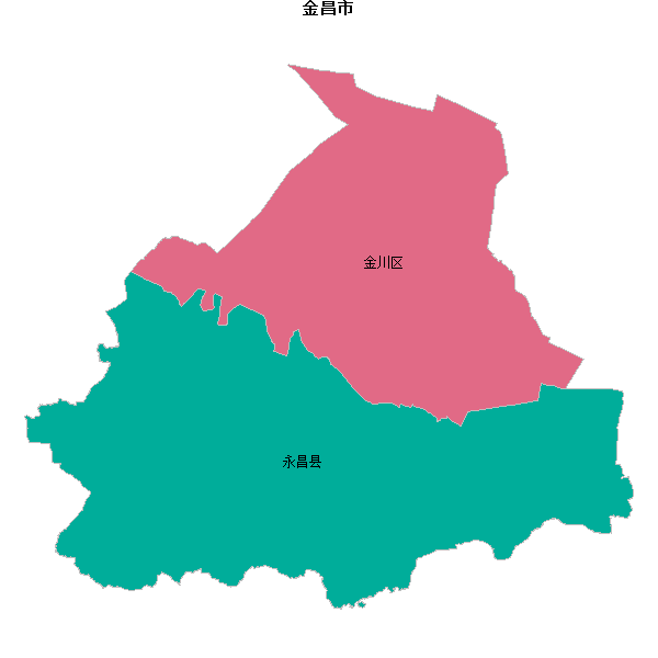 金昌市地图shp数据WGS84坐标系.shp