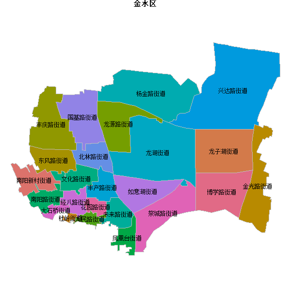 金水区乡镇地图shp数据WGS84坐标系.shp