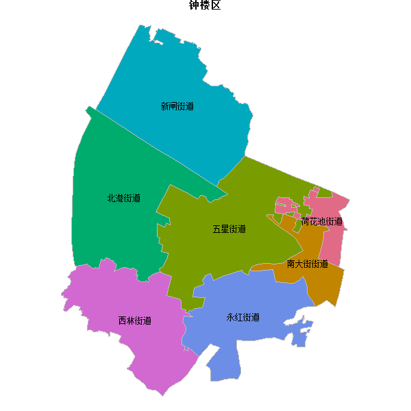 钟楼区乡镇地图shp数据WGS84坐标系.shp