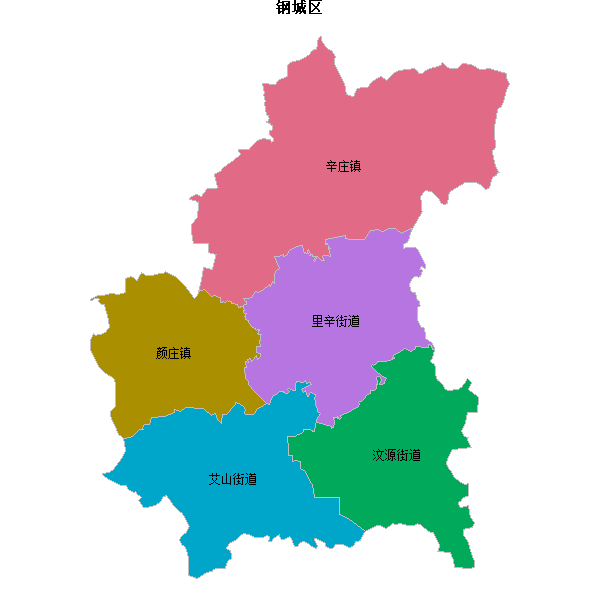 钢城区乡镇地图shp数据WGS84坐标系.shp