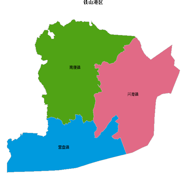 铁山港区乡镇地图shp数据WGS84坐标系.shp