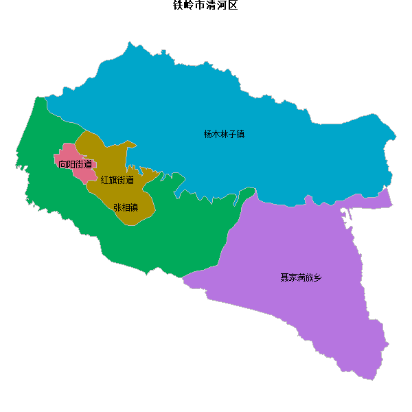 铁岭市清河区乡镇地图DWG数据WGS84坐标系.DWG