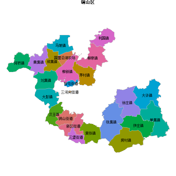 铜山区乡镇地图shp数据WGS84坐标系.shp