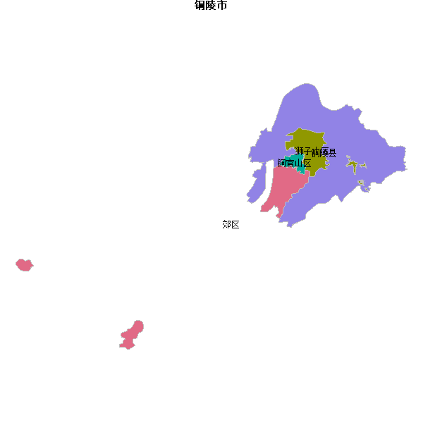 铜陵市地图shp数据WGS84坐标系.shp
