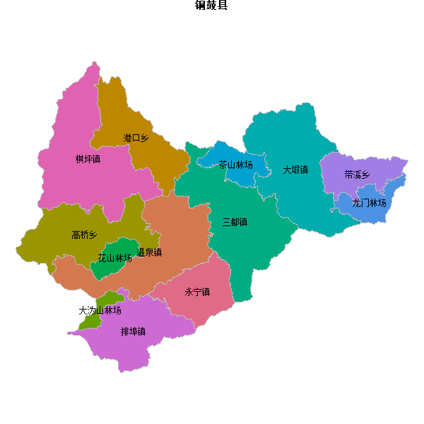 铜鼓县乡镇地图shp数据WGS84坐标系.shp