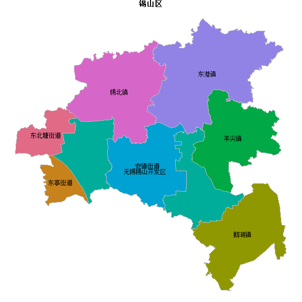 锡山区乡镇地图shp数据WGS84坐标系.shp