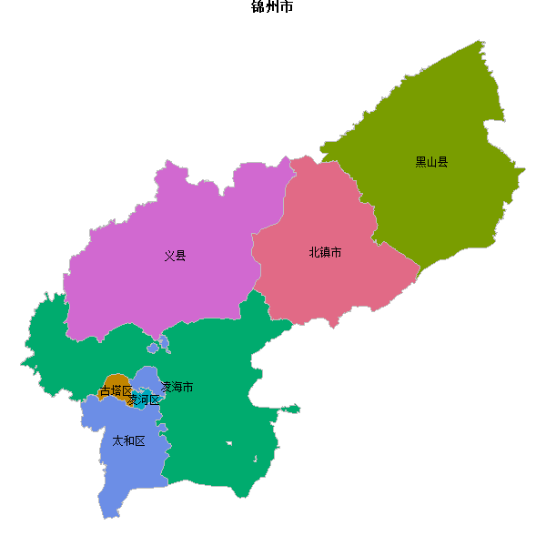 锦州市地图shp数据WGS84坐标系.shp