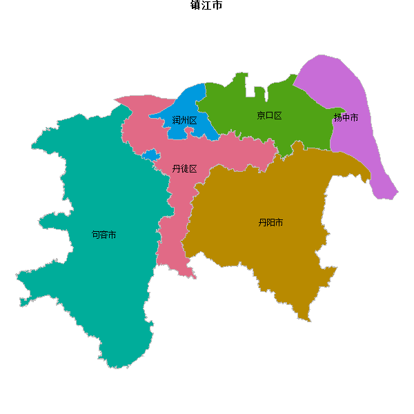 镇江市地图shp数据WGS84坐标系.shp
