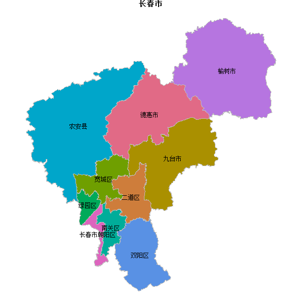 长春市地图shp数据WGS84坐标系.shp