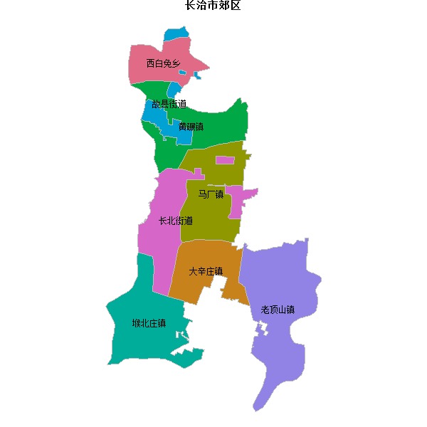 长治市郊区乡镇地图shp数据WGS84坐标系.shp