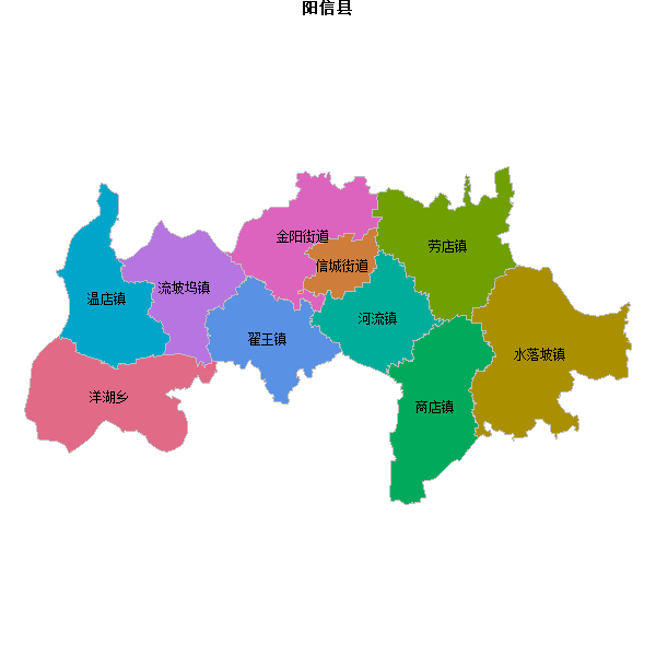 阳信县乡镇地图shp数据WGS84坐标系.shp