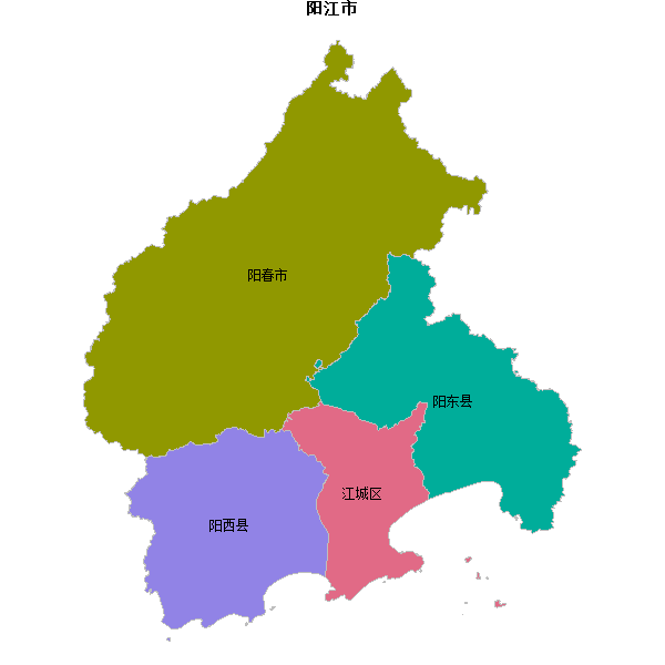 阳江市地图shp数据WGS84坐标系.shp