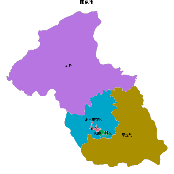 阳泉市地图shp数据WGS84坐标系.shp
