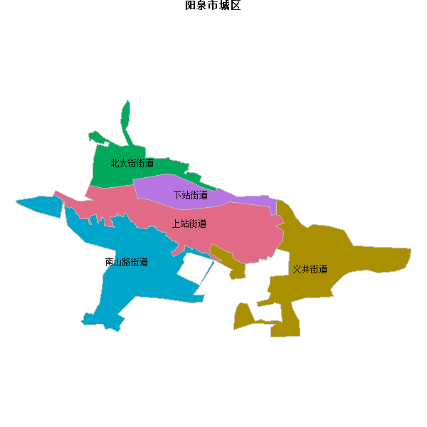 阳泉市城区乡镇地图shp数据WGS84坐标系.shp