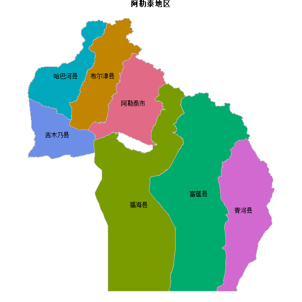 阿勒泰地区地图shp数据WGS84坐标系.shp