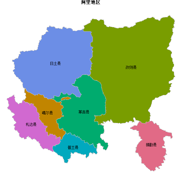 阿里地区地图shp数据WGS84坐标系.shp